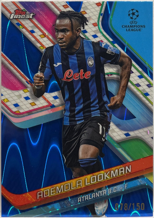 Ademola Lookman 78/150 Blue Lava Topps Finest UCC 2024/25