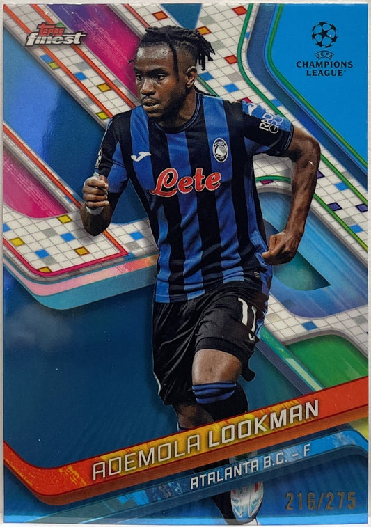 Ademola Lookman 216/275 Sky Blue Lava Topps Finest UCC 2024/25