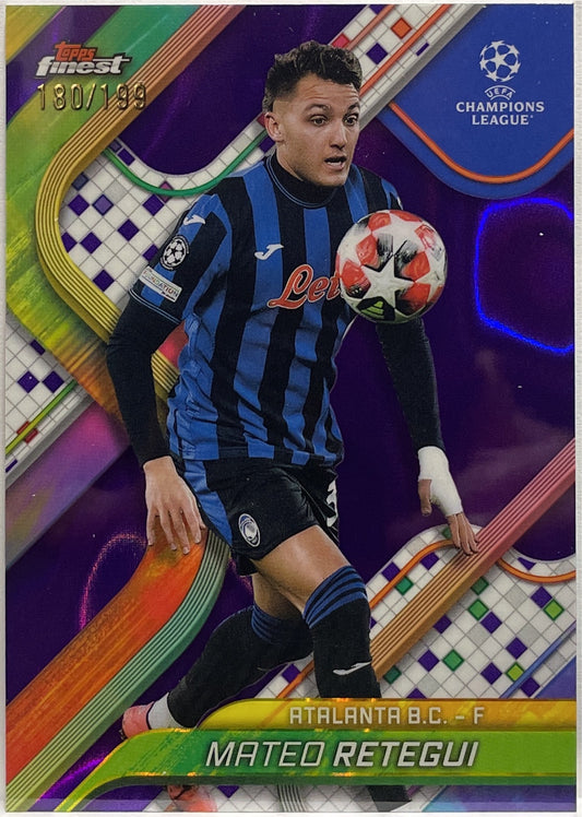 Mateo Retegui 180/199 Purple Lava Topps Finest UCC 2024/25