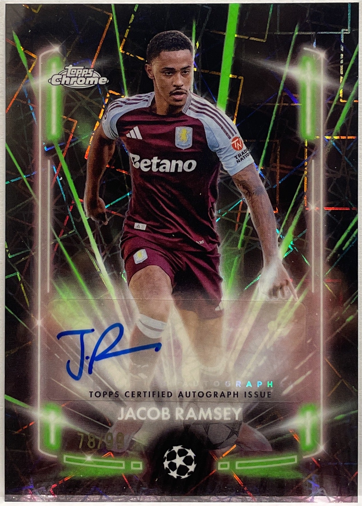 Jacob Ramsey 78/99 Autograph Black Lazer Topps Chrome UCC 2024/25