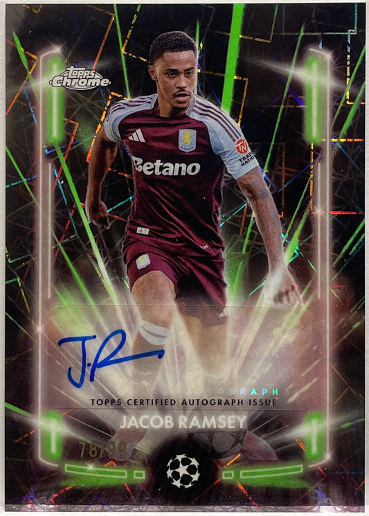 Jacob Ramsey 78/99 Autograph Black Lazer Topps Chrome UCC 2024/25