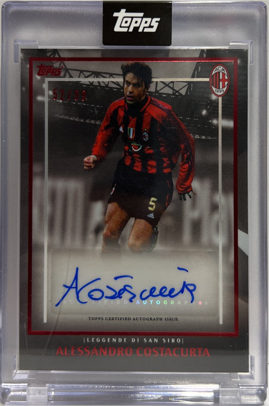 Alessandro Costacurta 52/99 Autograph Leggende Di San Siro Topps AC Milan 125 Anniversary 2025