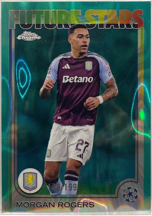 Morgan Rogers 178/199 Future Stars Aqua Lava Topps Chrome UCC 2024/25