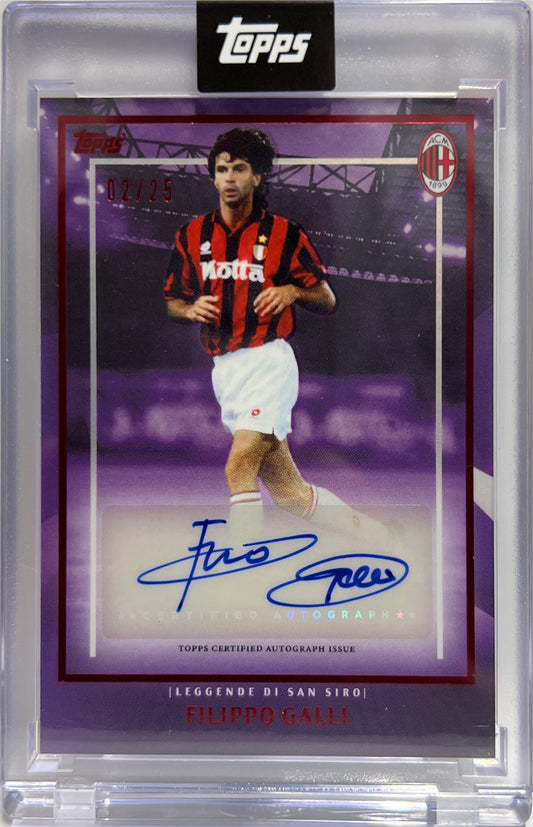 Filippo Galli 2/25 Autograph Leggende Di San Siro Topps AC Milan 125 Anniversary 2025