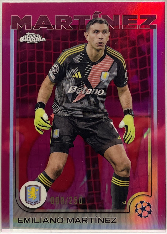Emiliano Martinez 8/250 Pink Topps Chrome UCC 2024/25