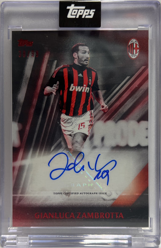 Gianluca Zambrotta 38/99 Autograph I Rossoneri Topps AC Milan 125 Anniversary 2025