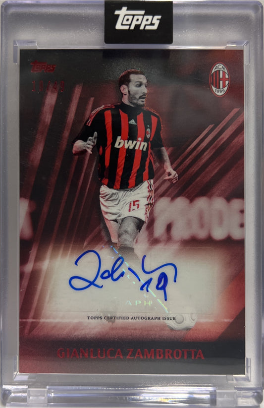 Gianluca Zambrotta 18/49 Autograph I Rossoneri Topps AC Milan 125 Anniversary 2025