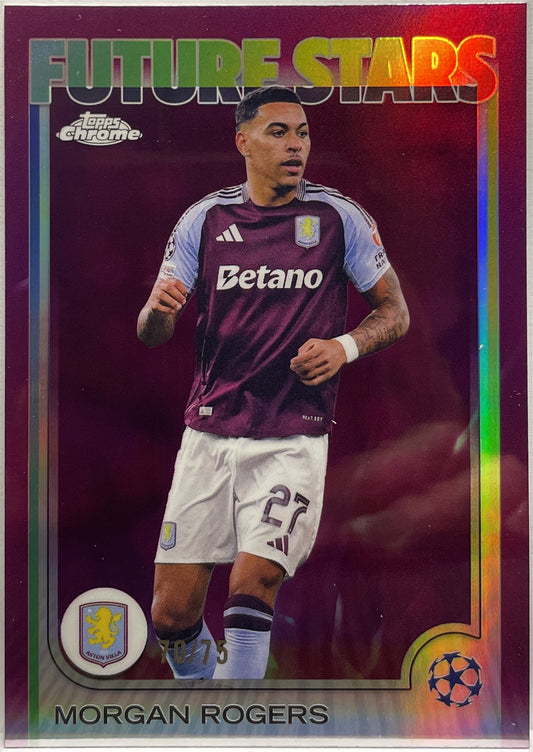 Morgan Rogers 70/75 Future Stars magenta Topps Chrome UCC 2024/25