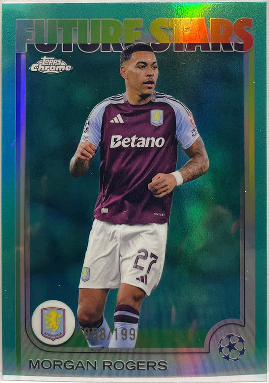Morgan Rogers 58/199 Future Stars Aqua Topps Chrome UCC 2024/25