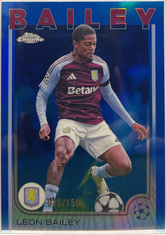 Leon Bailey 26/150 Blue Topps Chrome UCC 2024/25