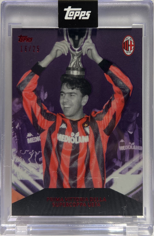 Prima Vittoria Della Supercoppa Uefa 16/25 Momenti indimenticabili Topps AC Milan 125 Anniversary 2025