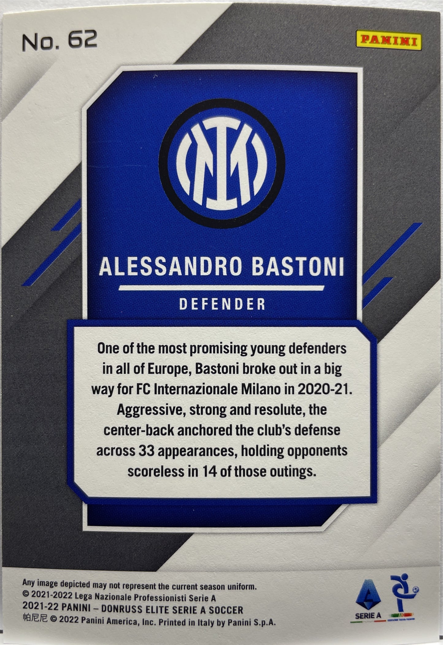 Mancolista-Set Base-Panini Donruss Elite Serie A 2021/22 (1-100)-Parte 1