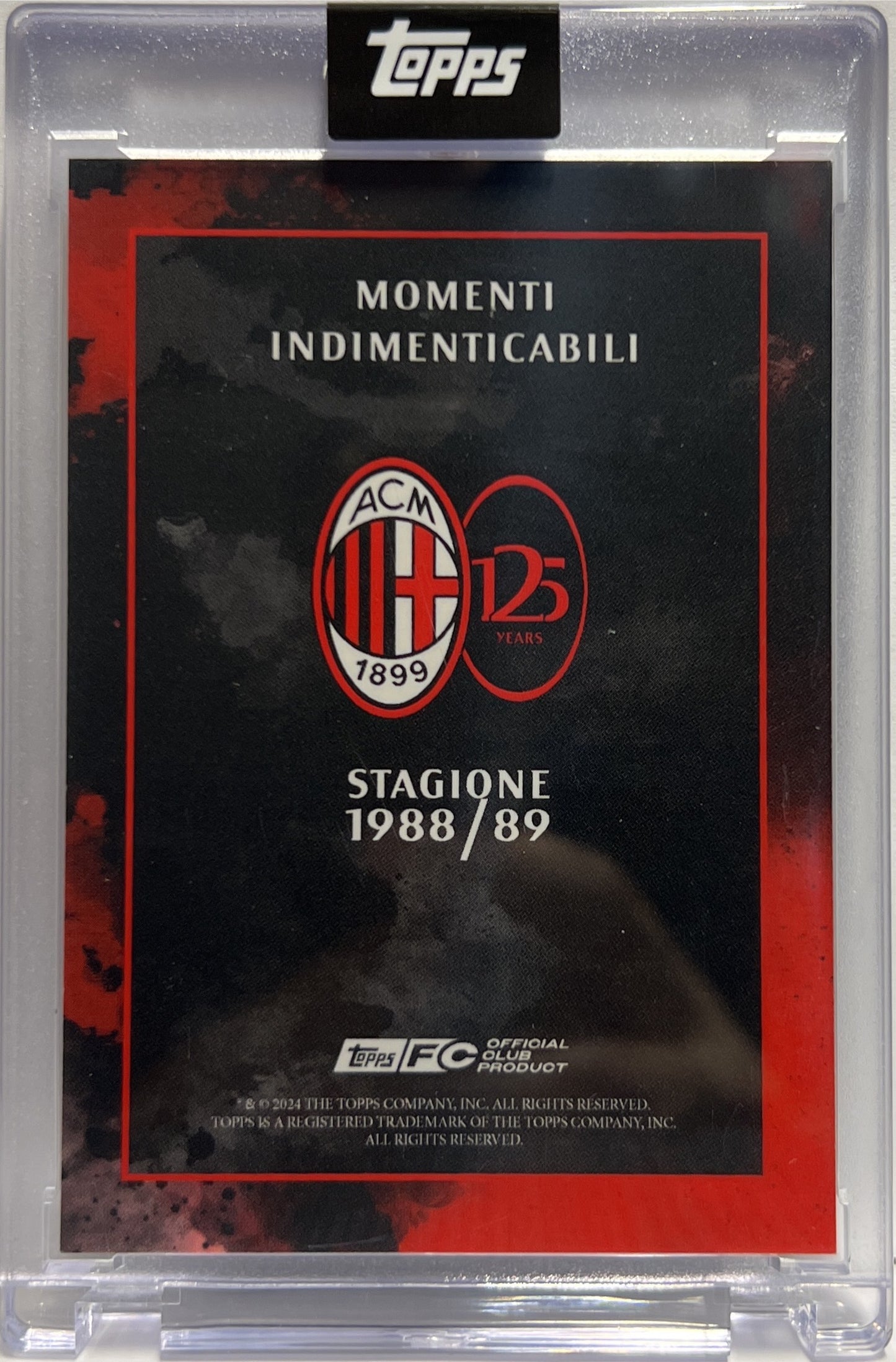 Prima Vittoria Della Supercoppa Uefa 16/25 Momenti indimenticabili Topps AC Milan 125 Anniversary 2025