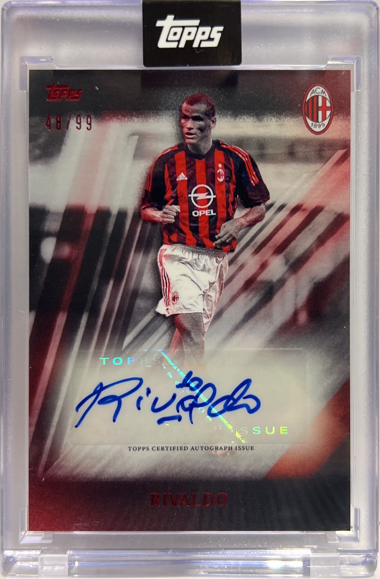 Rivaldo 48/99 Autograph I Rossoneri Topps AC Milan 125 Anniversary 2025