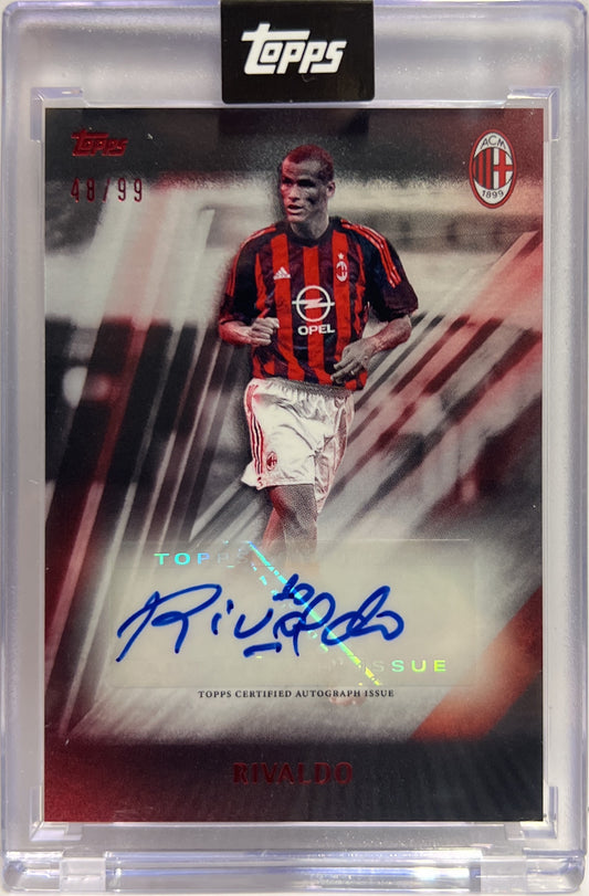 Rivaldo 48/99 Autograph I Rossoneri Topps AC Milan 125 Anniversary 2025
