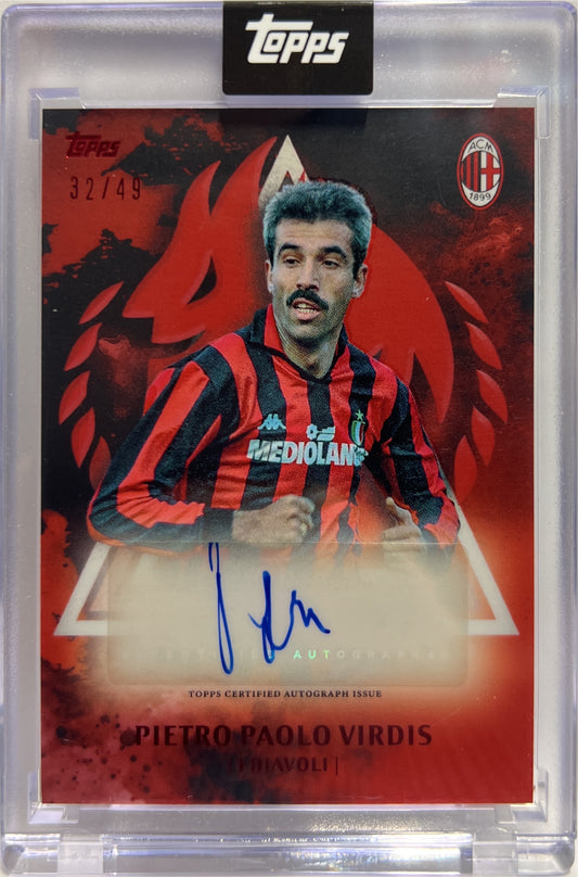 Pietro Paolo Virdis 32/49 Autograph I Diavoli Topps AC Milan 125 Anniversary 2025