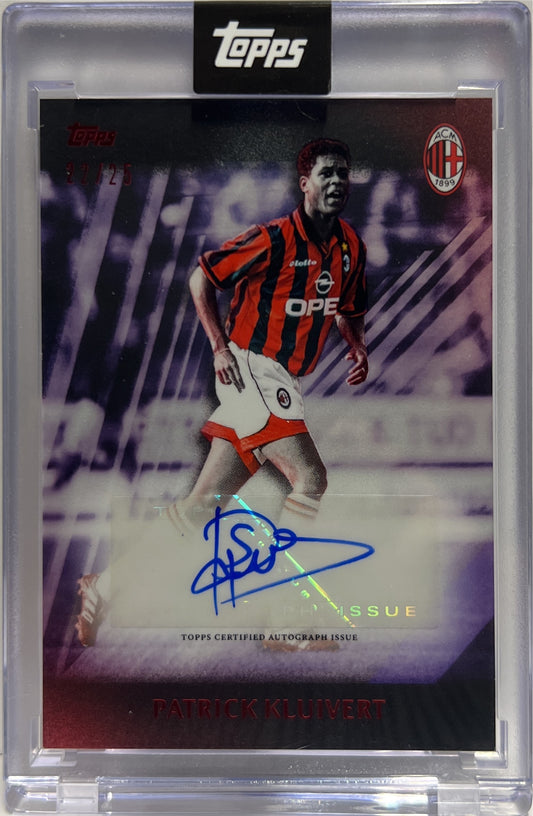 Patrick Kluivert 22/25 Autograph I Rossoneri Topps AC Milan 125 Anniversary 2025