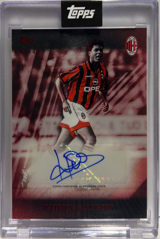 Patrick Kluivert 43/49 Autograph I Rossoneri Topps AC Milan 125 Anniversary 2025