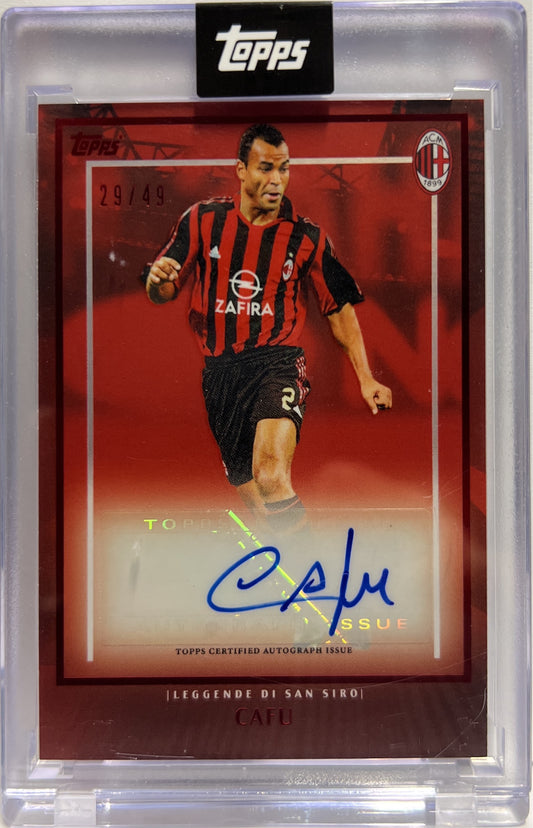 Cafu 29/49 Autograph Leggende Di San Siro Topps AC Milan 125 Anniversary 2025