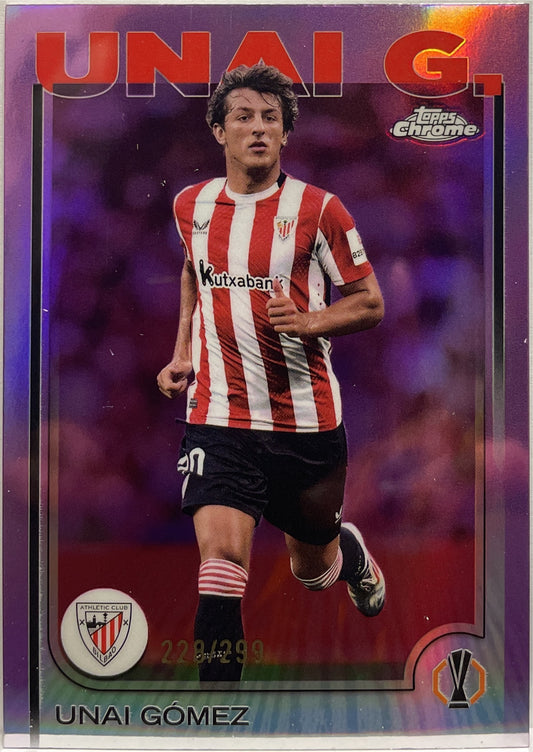 Unai Gomez 228/299 Violet Topps Chrome UCC 2024/25