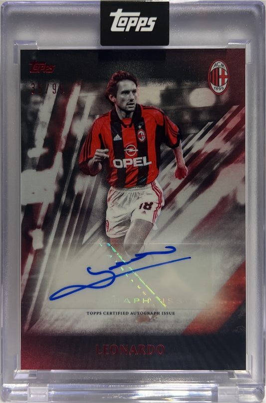 Leonardo 35/99 Autograph I Rossoneri Topps AC Milan 125 Anniversary 2025