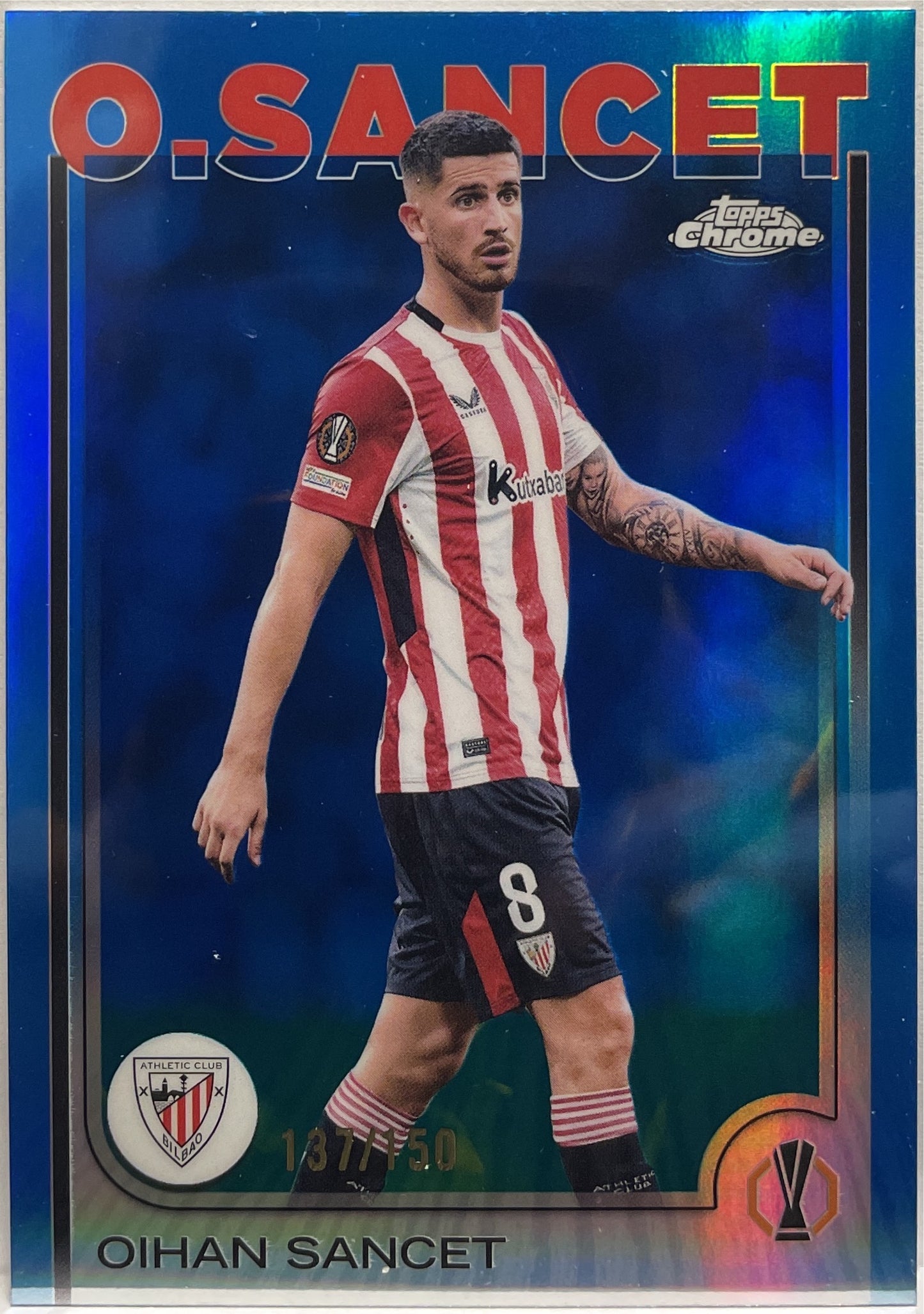 Oihan Sancet 137/150 Blue Topps Chrome UCC 2024/25
