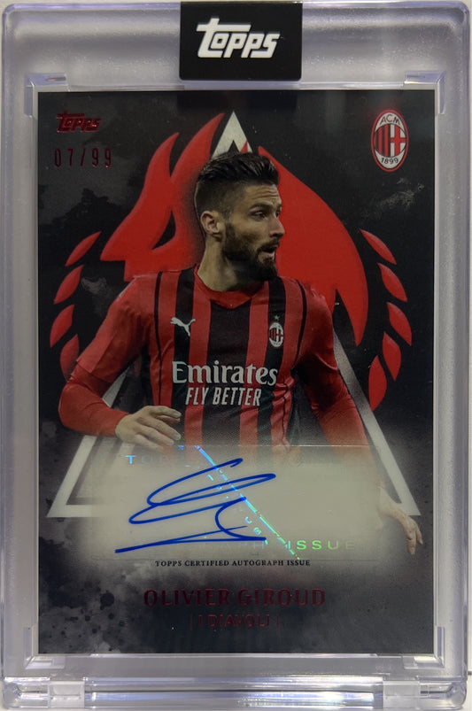 Olivier Giroud 7/99 Autograph I Diavoli Topps AC Milan 125 Anniversary 2025