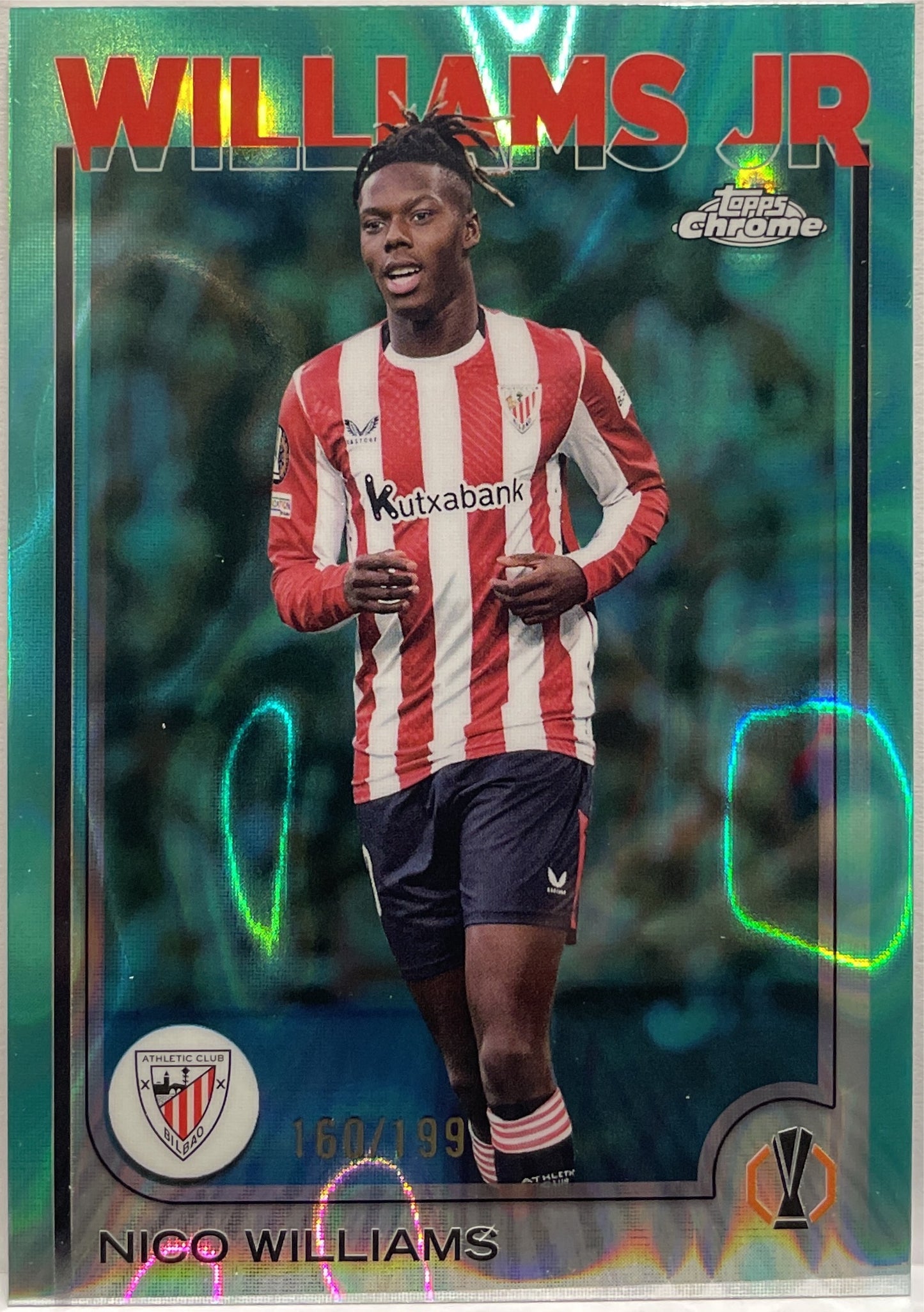Nico Williams 160/199 Aqua Lava Topps Chrome UCC 2024/25