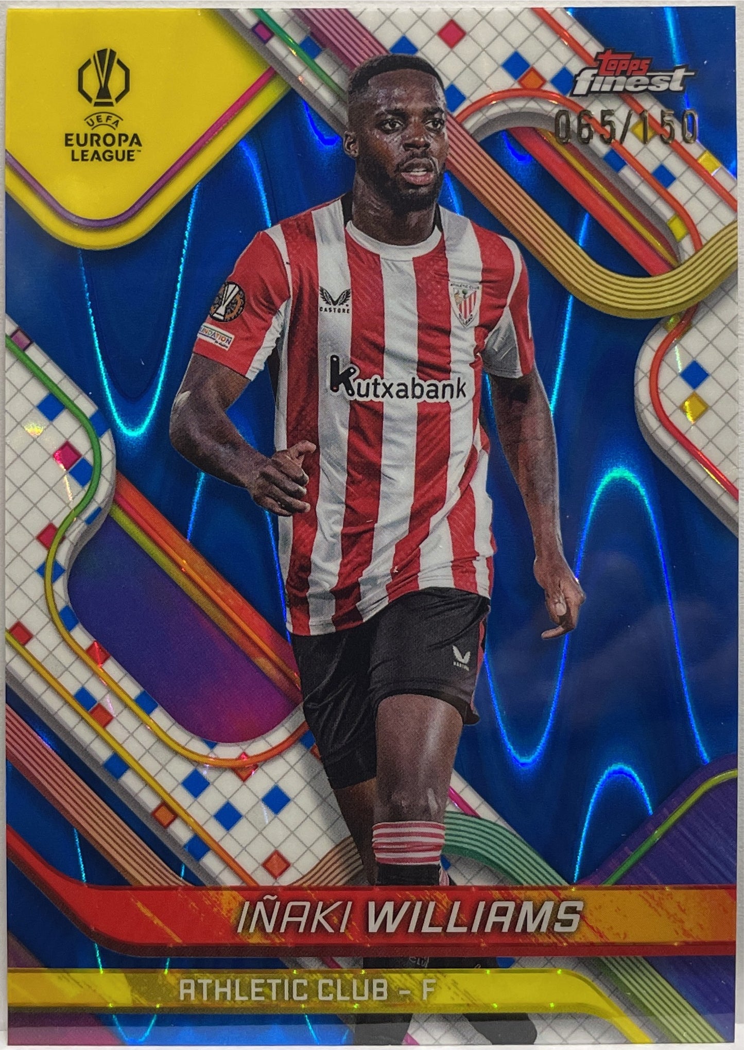 Inaki Williams 65/150 Blue RayWave Topps Finest UCC 2024/25