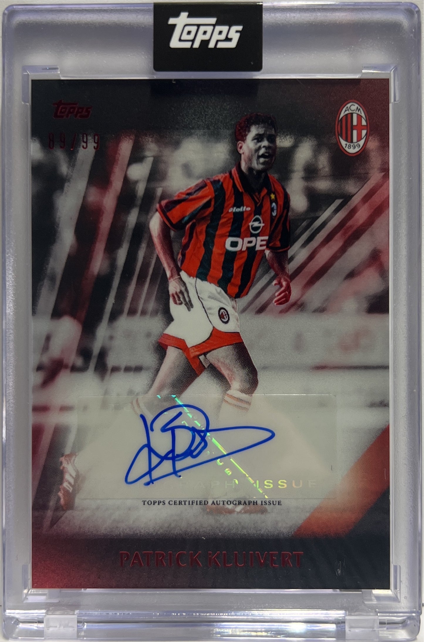 Patrick Kluivert 89/99 Autograph I Rossoneri Topps AC Milan 125 Anniversary 2025