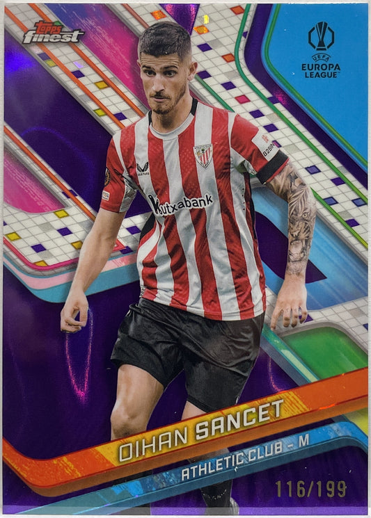 Oihan Sancet 116/199 Purple Lava Topps Finest UCC 2024/25