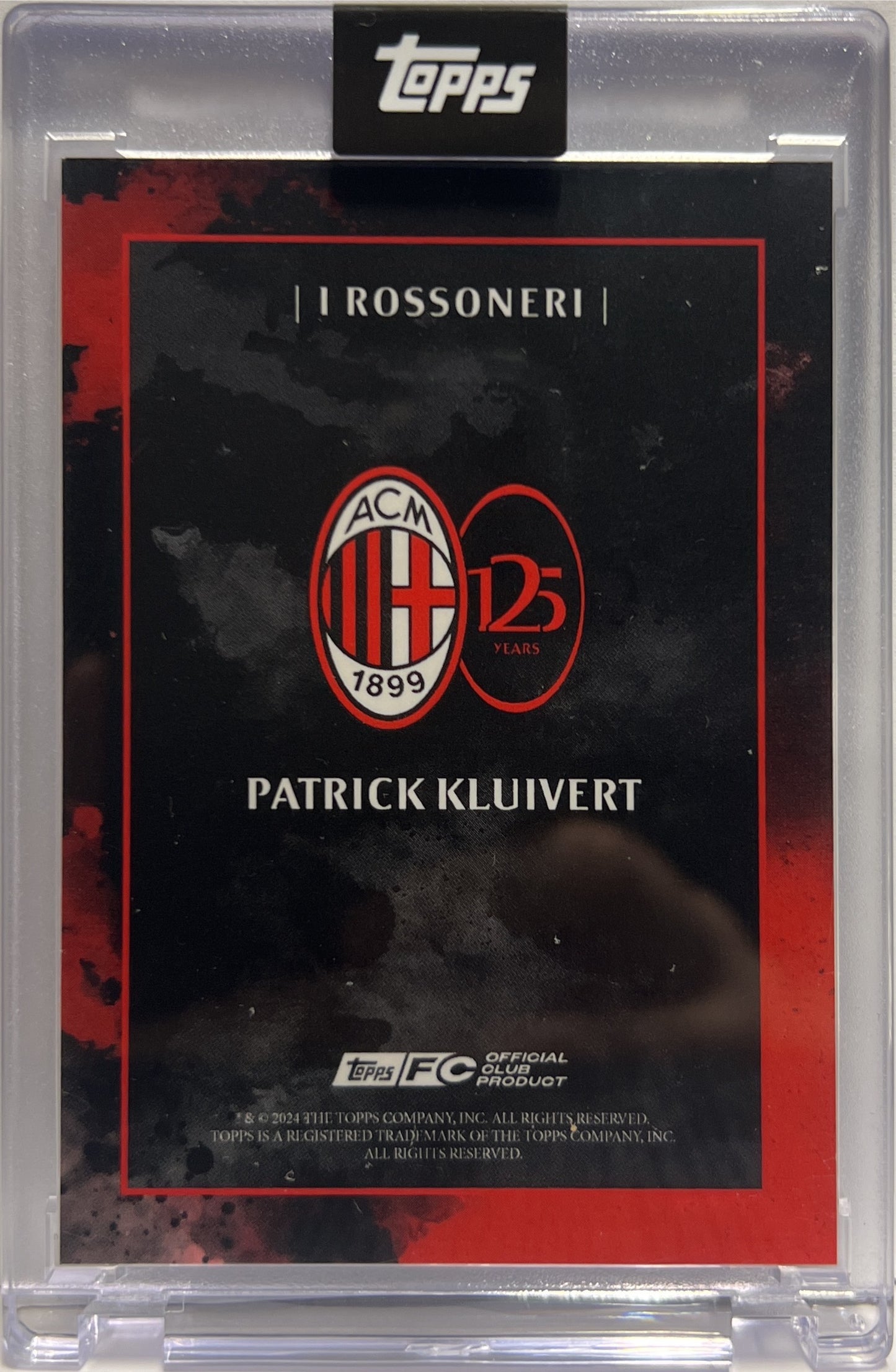 Patrick Kluivert 89/99 Autograph I Rossoneri Topps AC Milan 125 Anniversary 2025