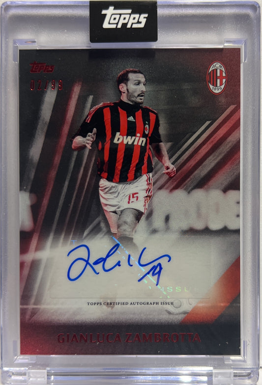 Gianluca Zambrotta 2/99 Autograph I Rossoneri Topps AC Milan 125 Anniversary 2025