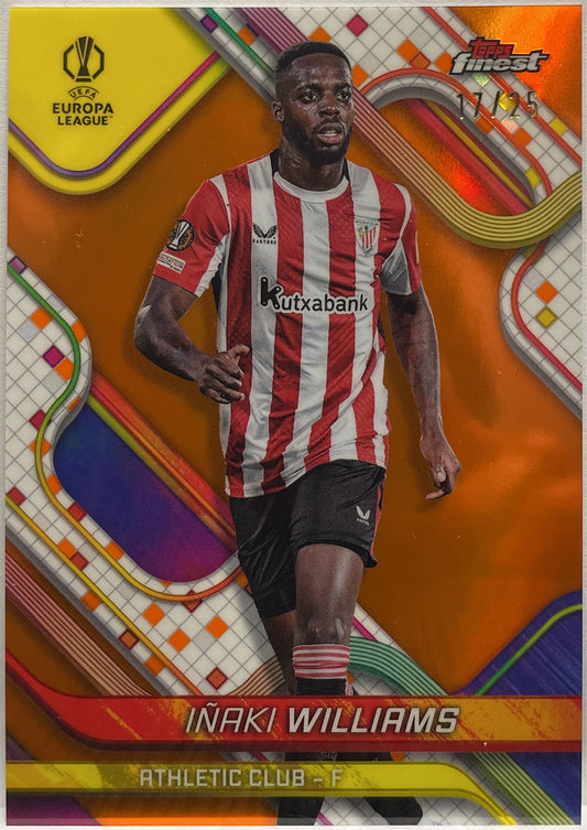 Inaki Williams 17/25 Orange Topps Finest UCC 2024/25