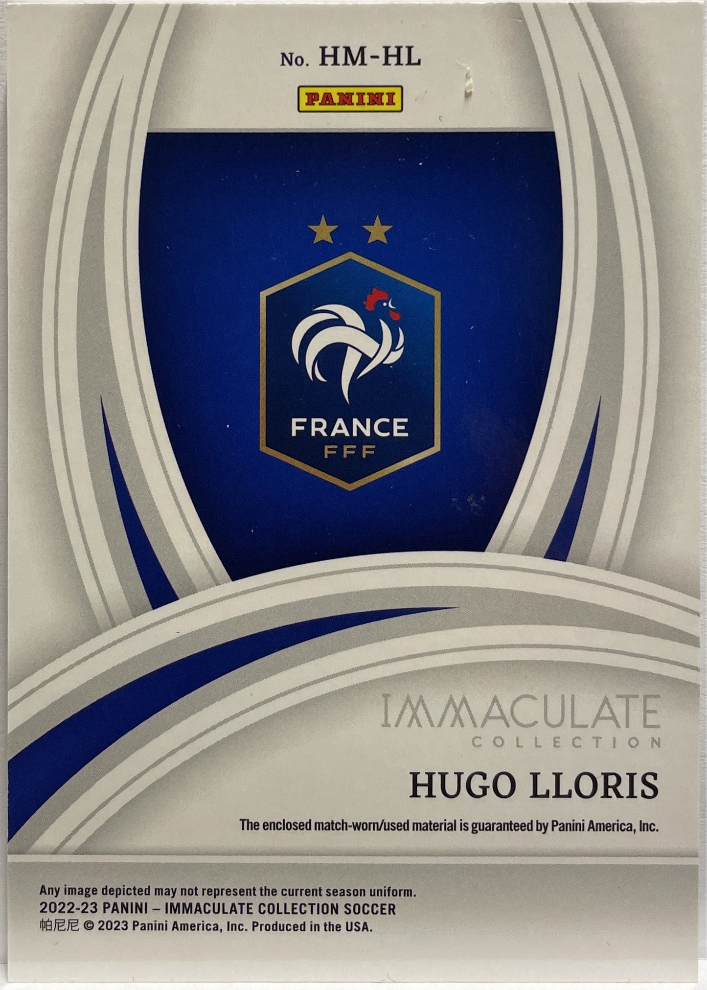 Hugo Lloris 41/49 Match-Worn Patch Heralded Materials Immaculate 2022/23