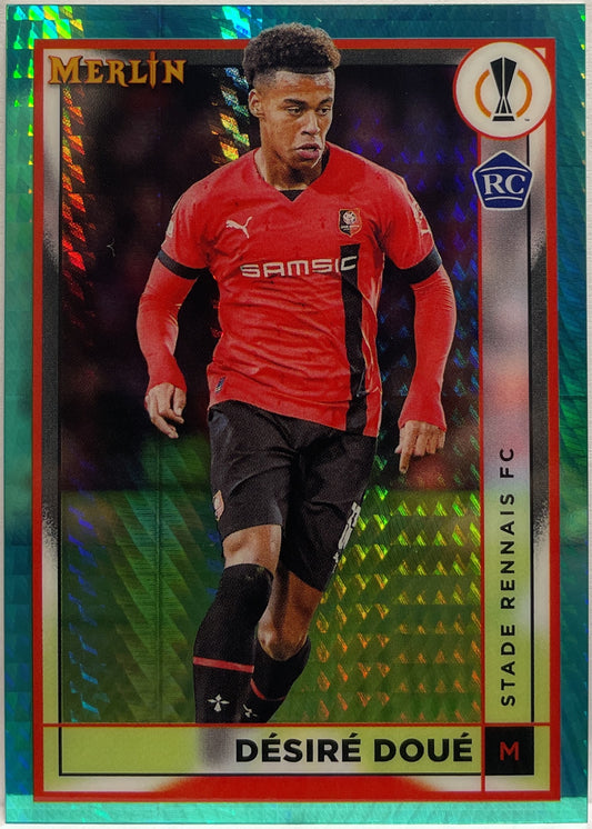 Desire Doue Rookie Aqua Prism Topps Chrome Merlin 2022/23