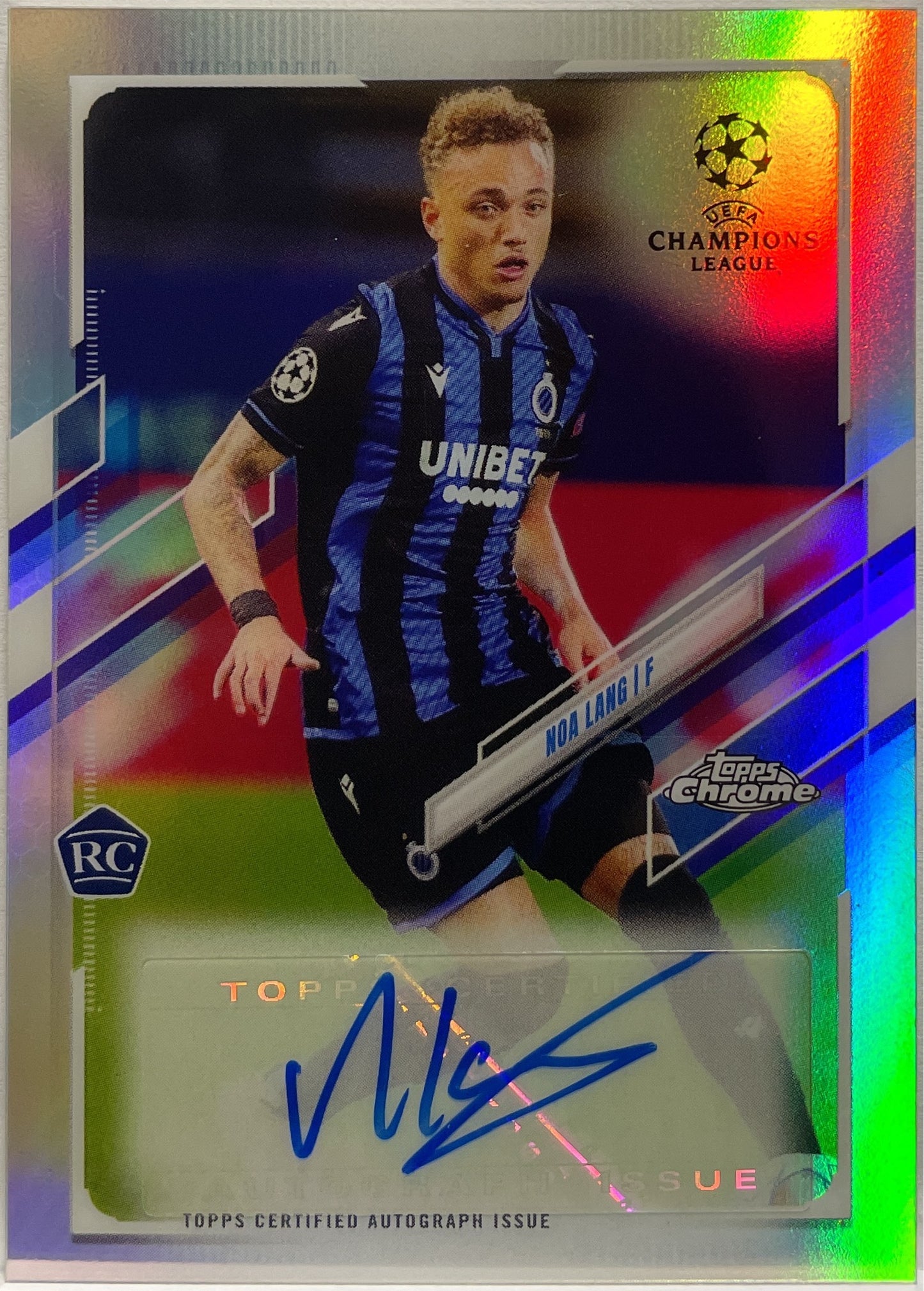 Noa Lang Rookie Autograph Topps Chrome Steve Aoki 2020/21