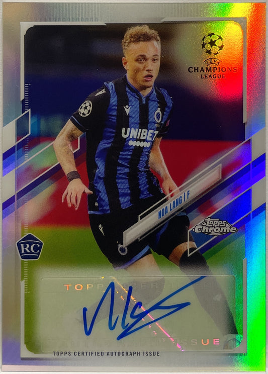 Noa Lang Rookie Autograph Topps Chrome Steve Aoki 2020/21