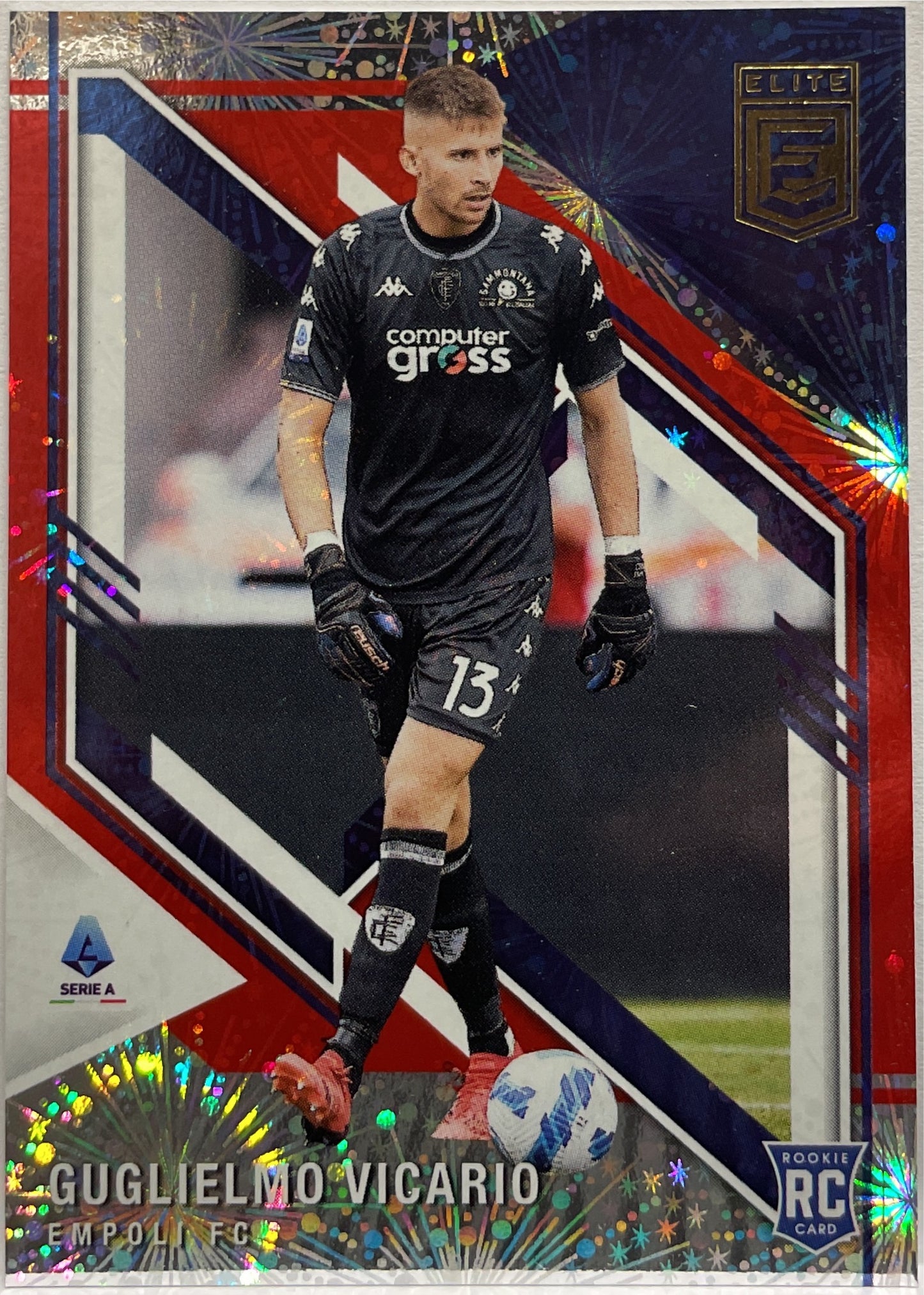 Guglielmo Vicario Rookie Red Fireworks Donruss Elite Serie A 2021/22