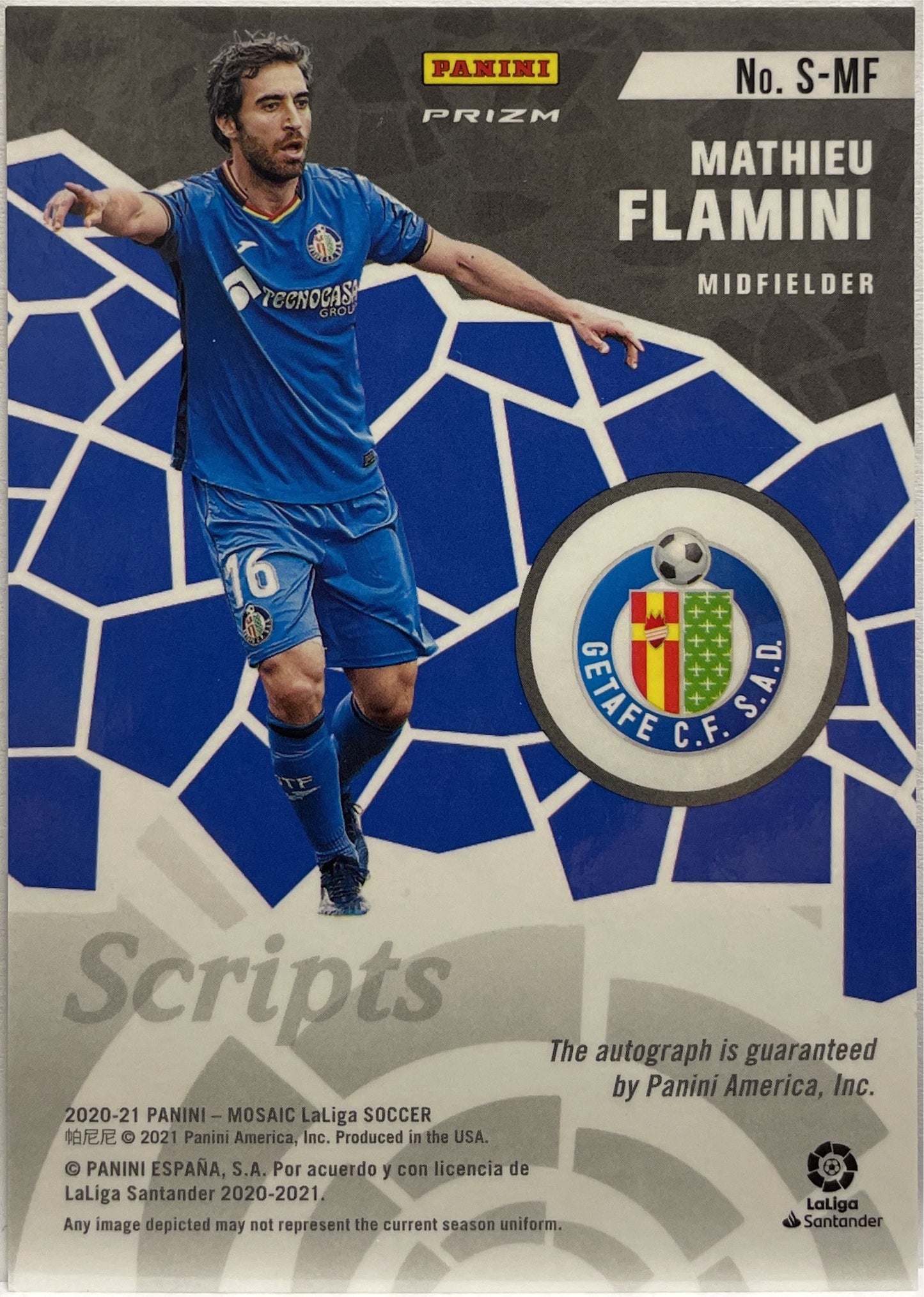 Mathieu Flamini Autograph Mosaic La Liga 2020/21