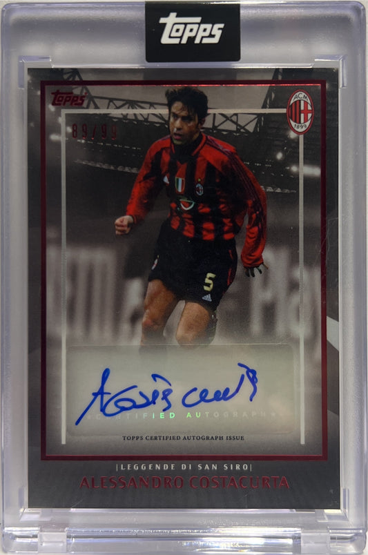 Alessandro Costacurta 89/99 Autograph Leggende Di San Siro Topps AC Milan 125 Anniversary 2025