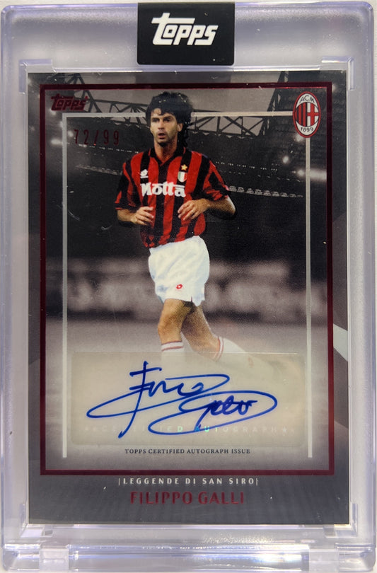 Filippo Galli 72/99 Autograph Leggende Di San Siro Topps AC Milan 125 Anniversary 2025