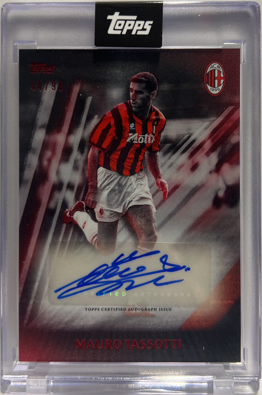 Mauro Tassotti 44/99 Autograph I Rossoneri Topps AC Milan 125 Anniversary 2025