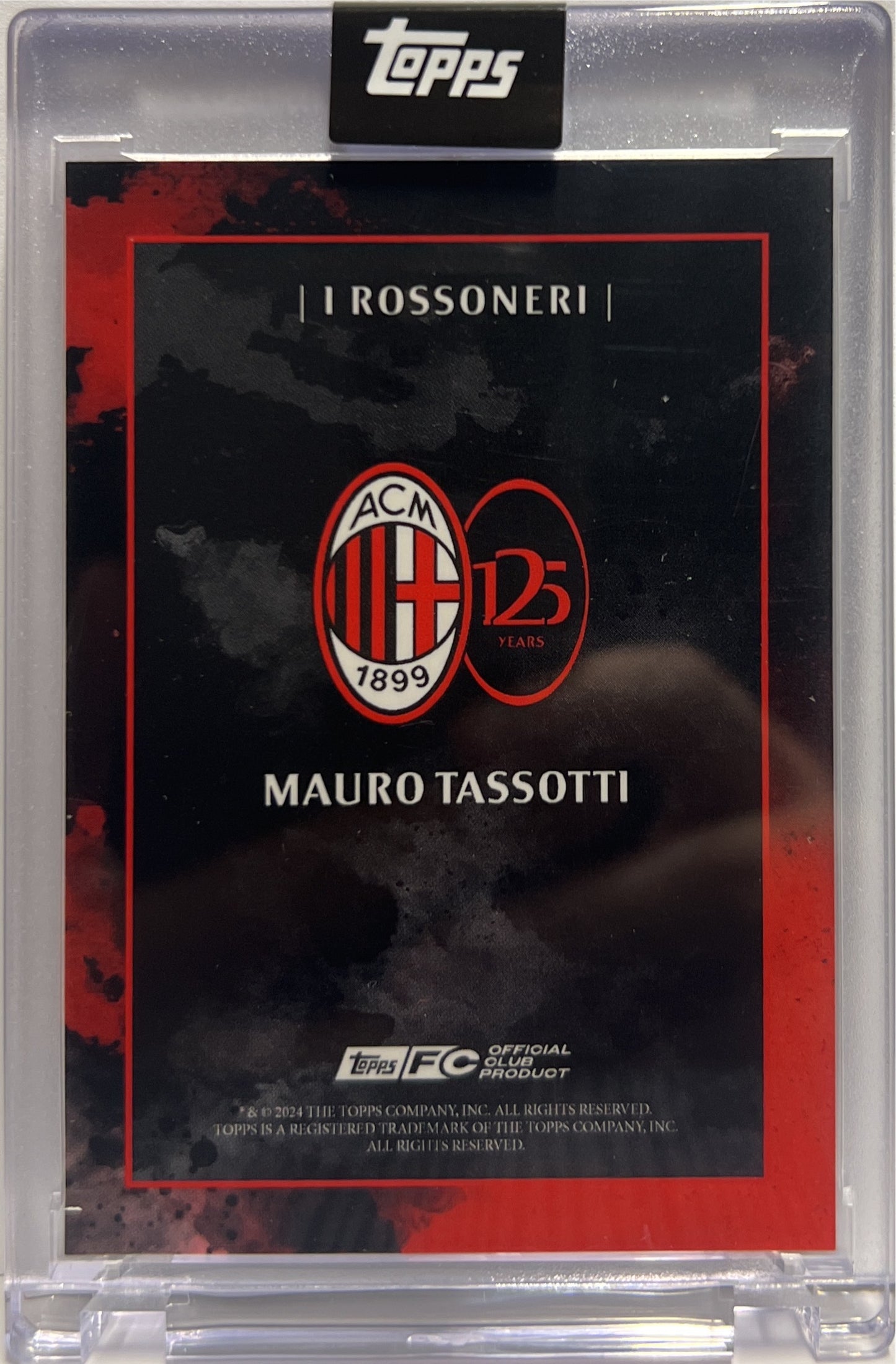 Mauro Tassotti 44/99 Autograph I Rossoneri Topps AC Milan 125 Anniversary 2025