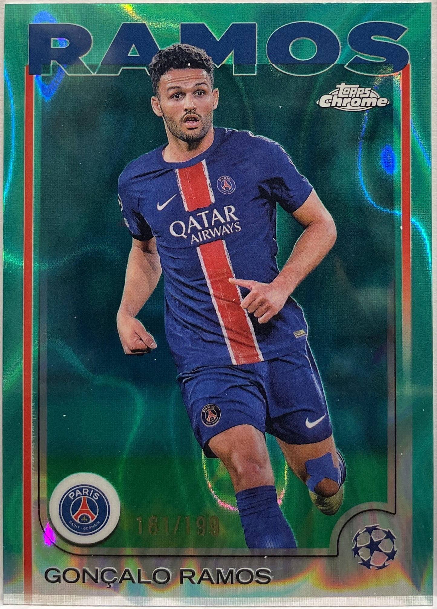 Goncalo Ramos 181/199 Aqua Lava Topps Chrome UCC 2024/25