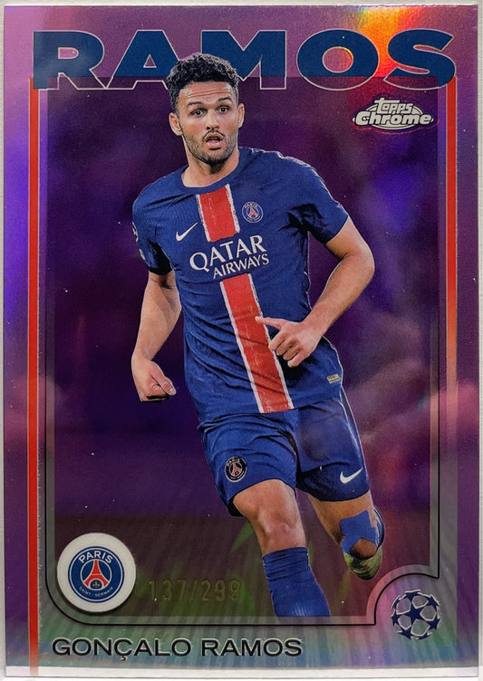 Goncalo Ramos 137/299 Purple Topps Chrome UCC 2024/25