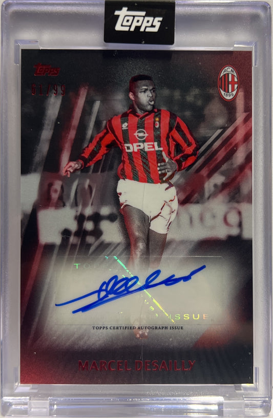 Marcel Desailly 61/99 Autograph I Rossoneri Topps AC Milan 125 Anniversary 2025