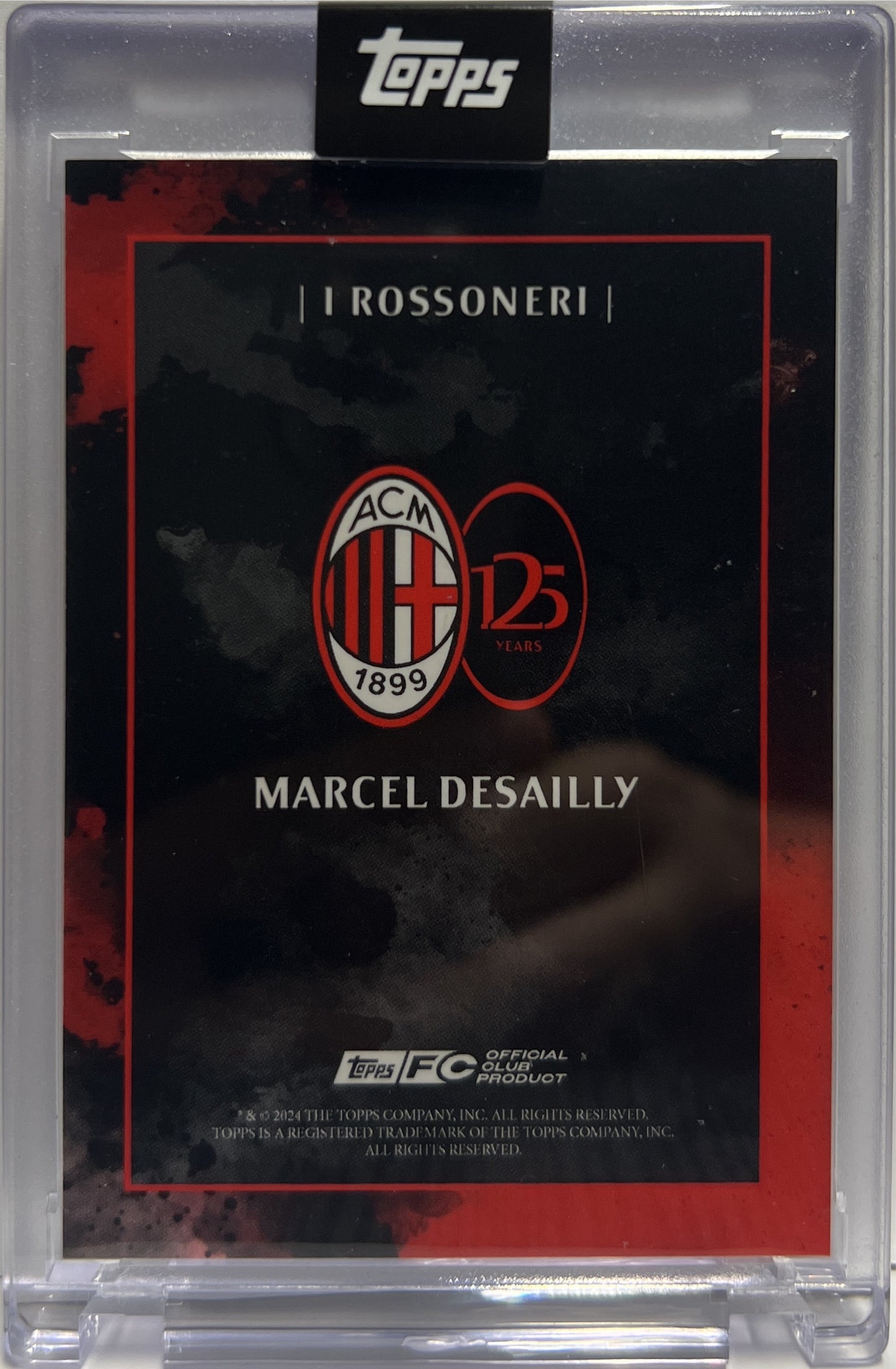 Marcel Desailly 61/99 Autograph I Rossoneri Topps AC Milan 125 Anniversary 2025