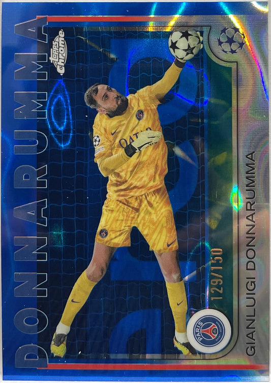 Gianluigi Donnarumma 129/150 Blue Lava Topps Chrome UCC 2024/25