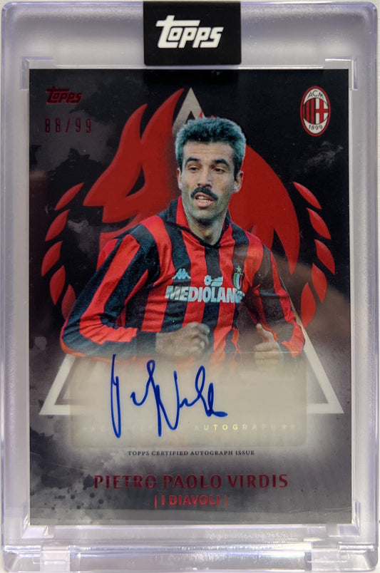 Pietro Paolo Virdis 88/99 Autograph I Diavoli Topps AC Milan 125 Anniversary 2025